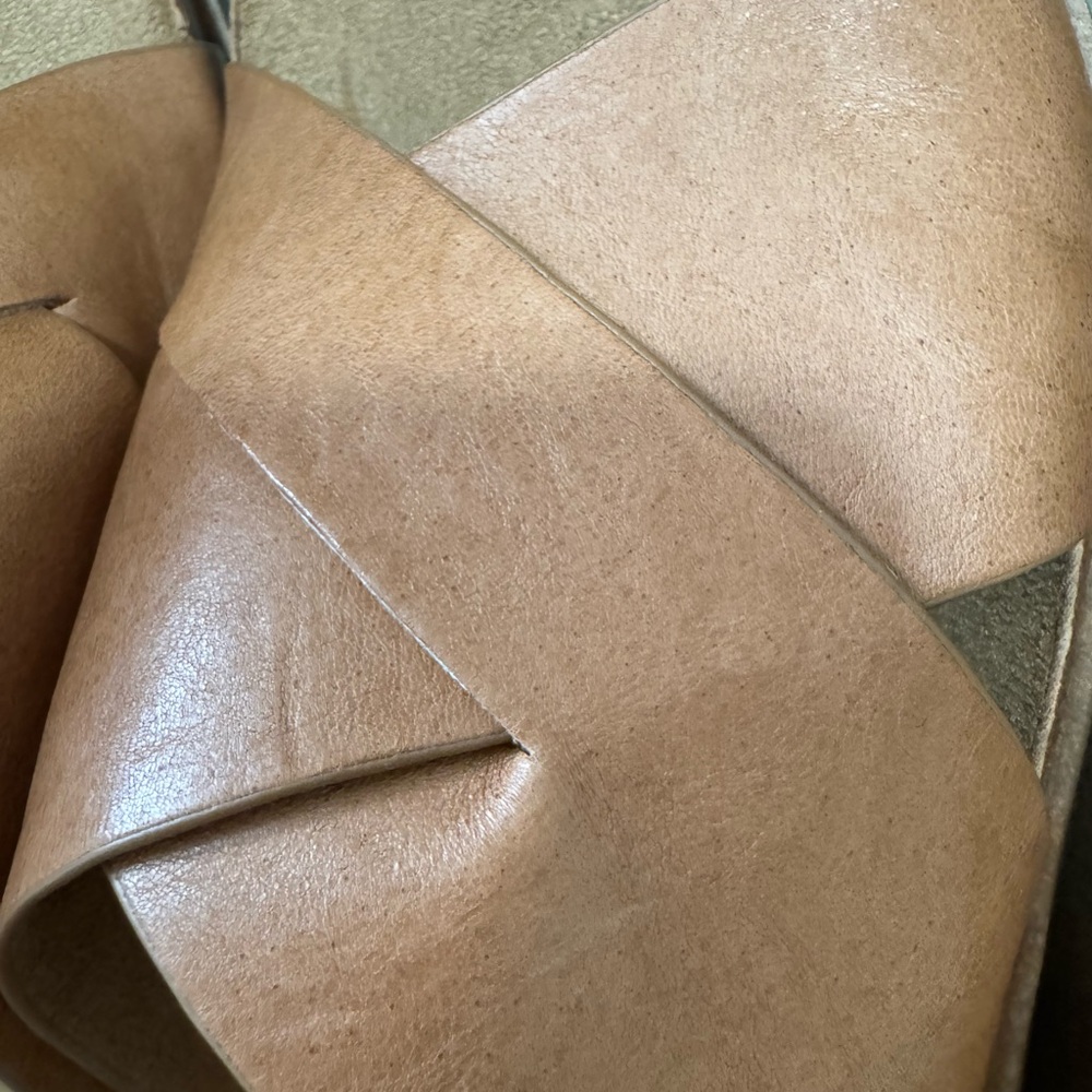 Kelsi Dagger Brown Cross-Strap Sandals - Picture 3 of 5